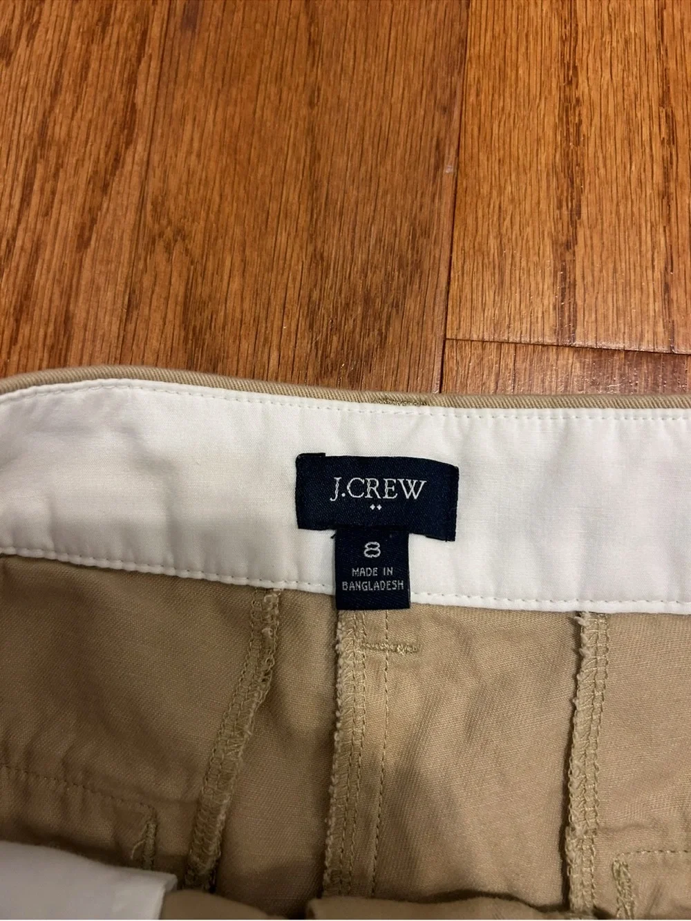 J.Crew Classic Khaki Chino Shorts | Women's Size 8 | Casual Summer Essential